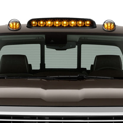02-07 Chevy Silverado / GMC Sierra Cab Light Black Housing Amber LED
