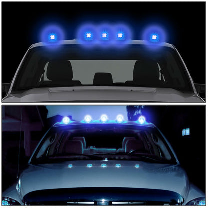 80-96 Ford Super Duty Black Housing Blue LED Cab Light