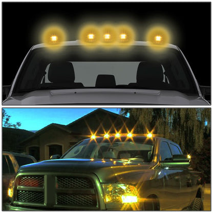 1980-1996 Ford Super Duty Cab Light - Black Housing with Amber LED