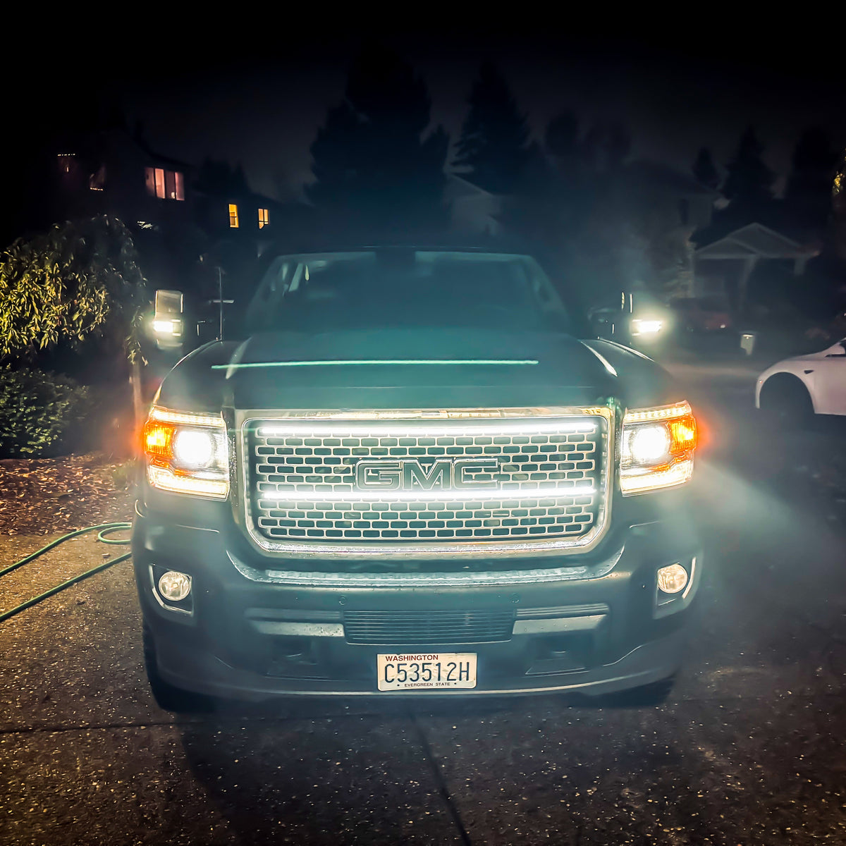 2015-2017 GMC Sierra 2500/3500 Denali LED Grille Light Kit – IP67 Waterproof, Plug-and-Play Ready Install