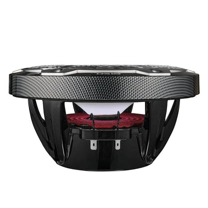 NXL 8" 2-Way Coaxial Marine Speaker With LED RGB Lights 125 Watts Rms 4-Ohm - Black Carbon Fiber