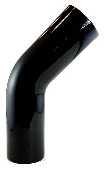Carbon Fiber Intake Elbow, 3" OD x 45 Degree