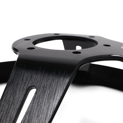 Circuit Hero 3 Spoke Steering Wheel with Slots 350mm/97mm Dish 6 Bolt