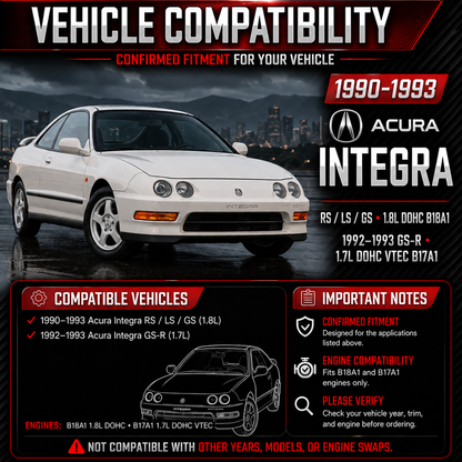 Cold Air Intake Kit For 1990-1993 Acura Integra 1.7L/1.8L I4 | Rtunes Racing | CI-AC-01