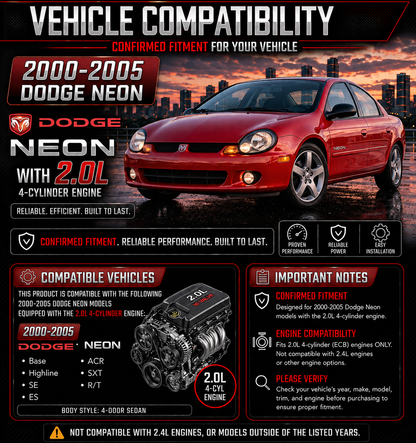 Cold Air Intake Kit For 2000-2005 Dodge Neon 2.0L | Rtunes Racing | CI-DG-03