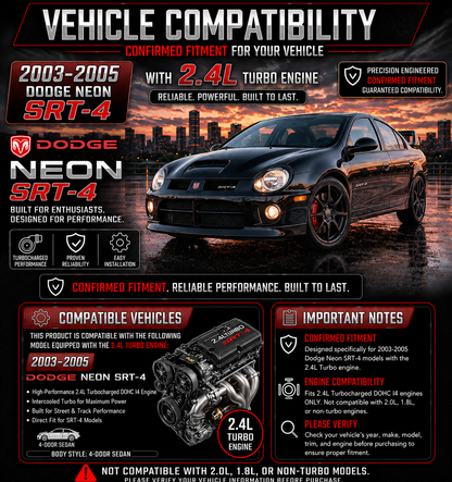 Cold Air Intake Kit For 2003-2005 Dodge Neon Srt-4 2.4L | Rtunes Racing | CI-DG-04
