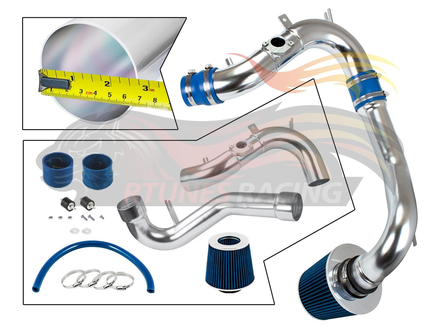 Cold Air Intake Kit For 2005-2006 Corolla, 2005-2007 Matrix 1.8L | Rtunes Racing | CI-TY-04