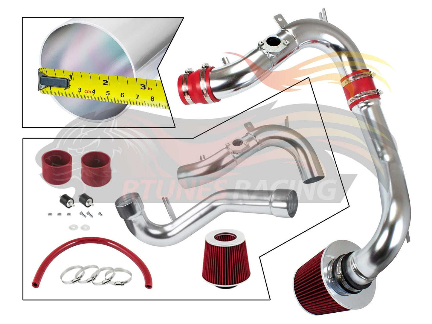 Cold Air Intake Kit For 2005-2006 Corolla, 2005-2007 Matrix 1.8L | Rtunes Racing | CI-TY-04