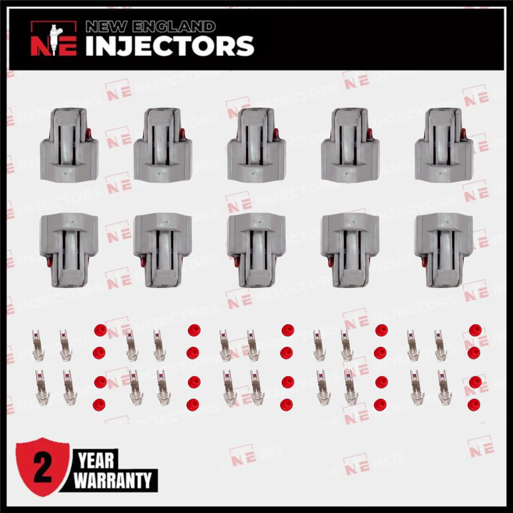 Denso Fuel Injector Connector Kit Nippon Plug - Pins & Seals Set of 10