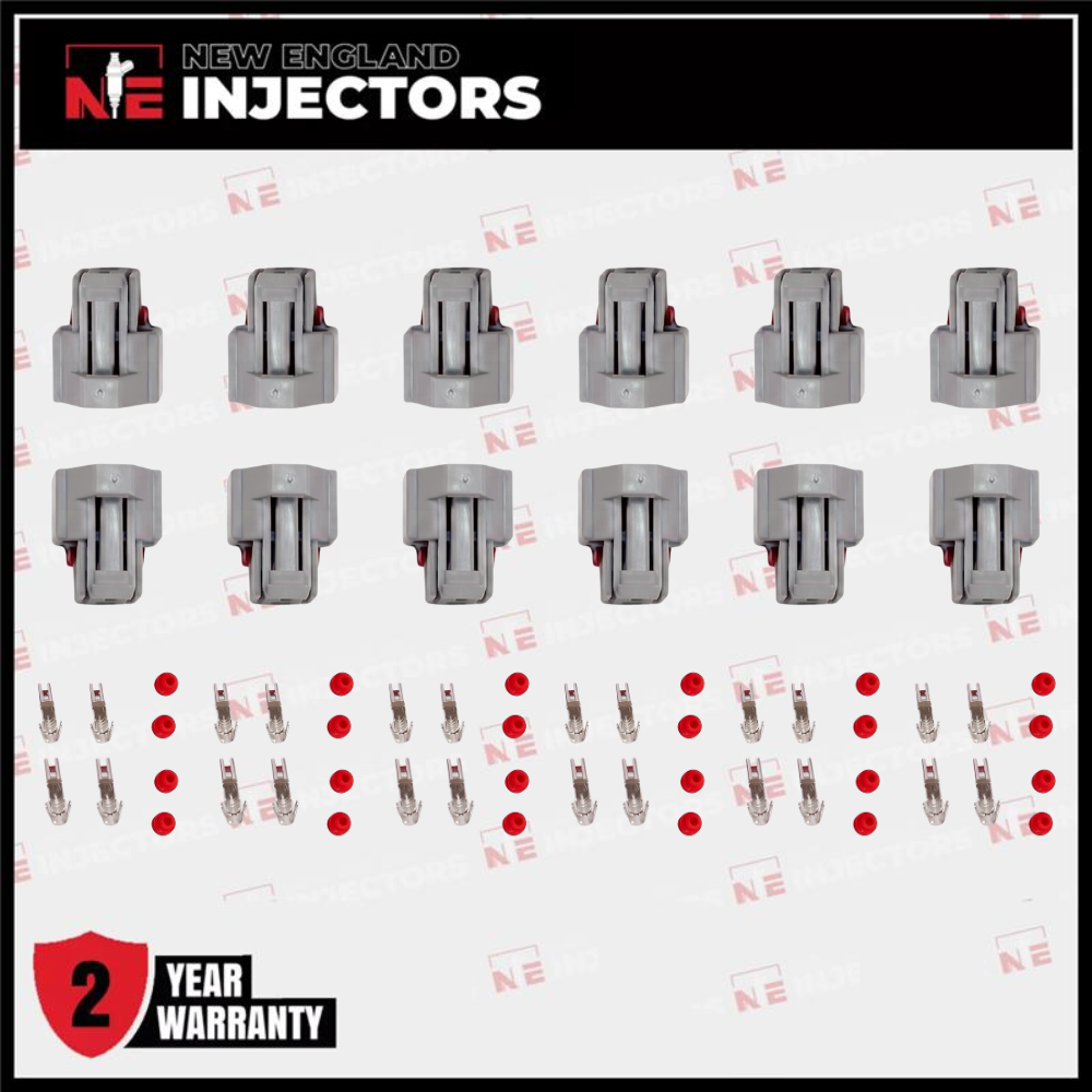 Denso Fuel Injector Connector Kit Nippon Plug - Pins & Seals Set of 12