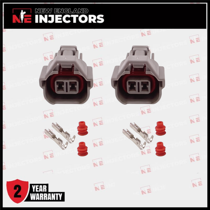 Denso Fuel Injector Connector Kit Nippon Plug - Pins & Seals Set of 2
