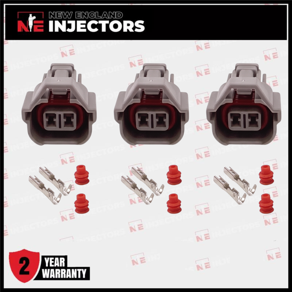 Denso Fuel Injector Connector Kit Nippon Plug - Pins & Seals Set of 3