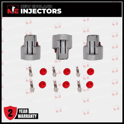 Denso Fuel Injector Connector Kit Nippon Plug - Pins & Seals Set of 3