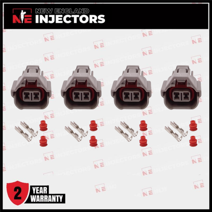 Denso Fuel Injector Connector Kit Nippon Plug - Pins & Seals Set of 4