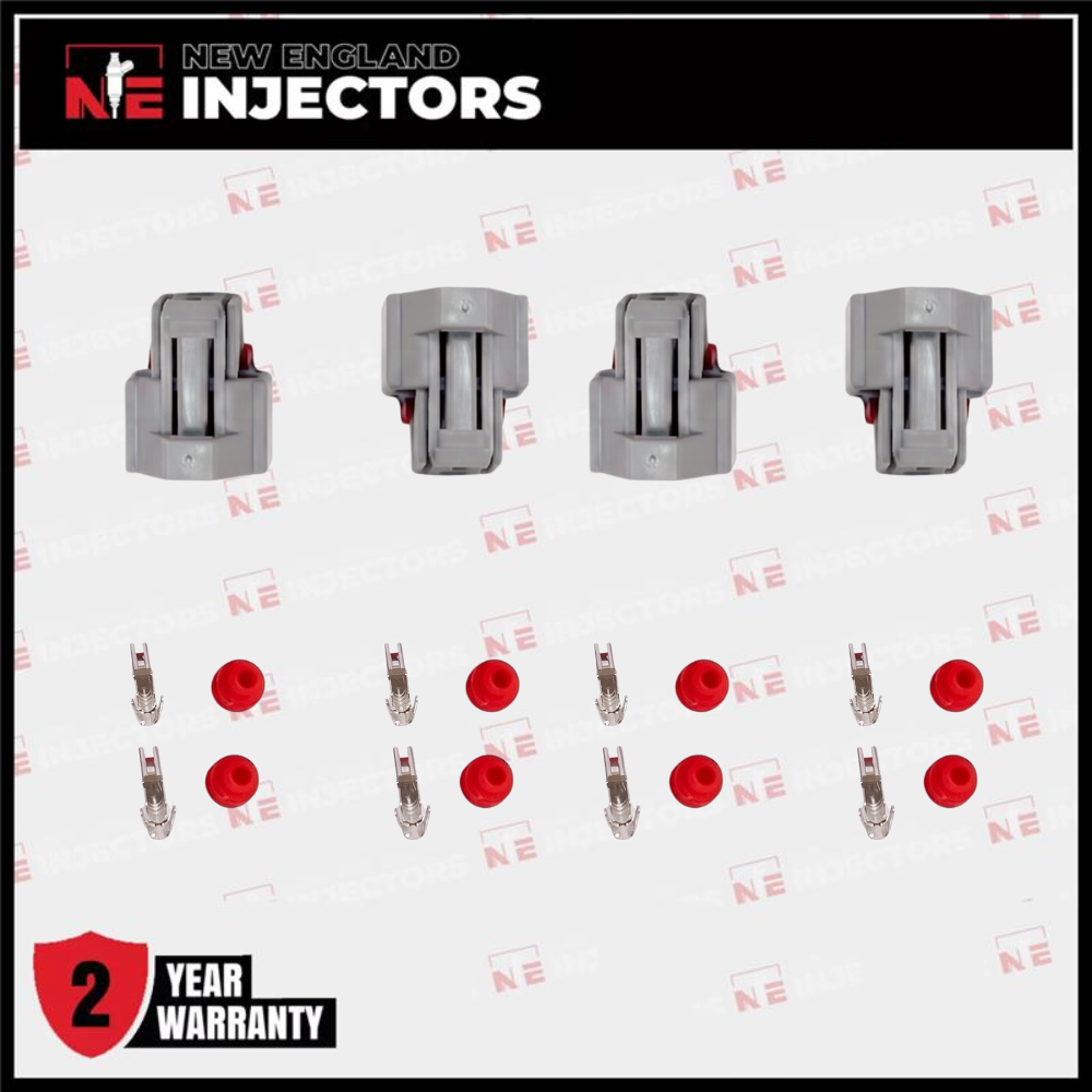 Denso Fuel Injector Connector Kit Nippon Plug - Pins & Seals Set of 4