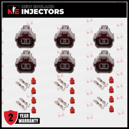 Denso Fuel Injector Connector Kit Nippon Plug - Pins & Seals Set of 6