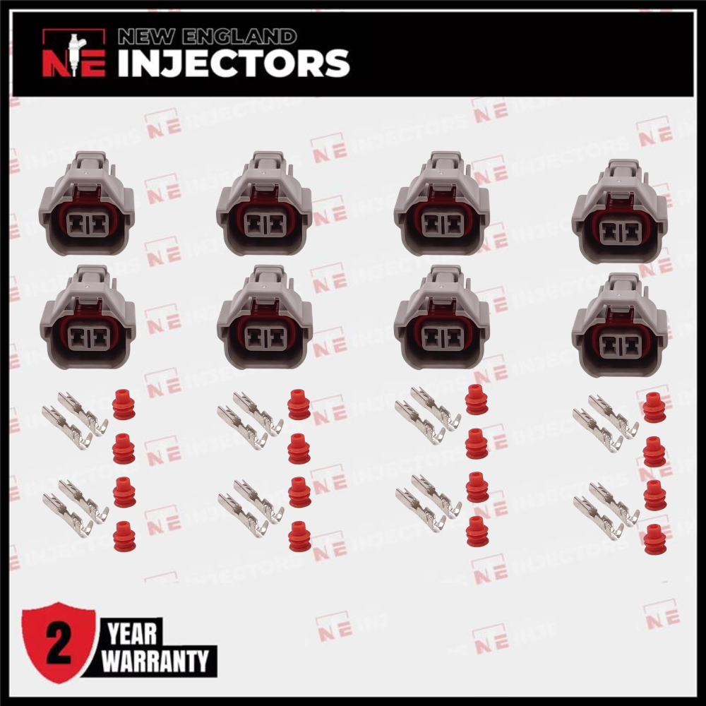 Denso Fuel Injector Connector Kit Nippon Plug - Pins & Seals Set of 8