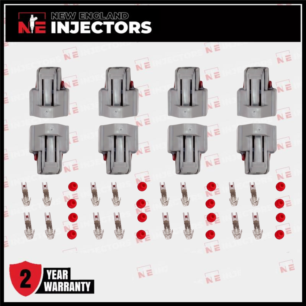 Denso Fuel Injector Connector Kit Nippon Plug - Pins & Seals Set of 8