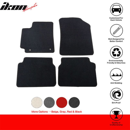 2009-2013 Toyota Corolla Car Mat Black Carpet 4PC Nylon