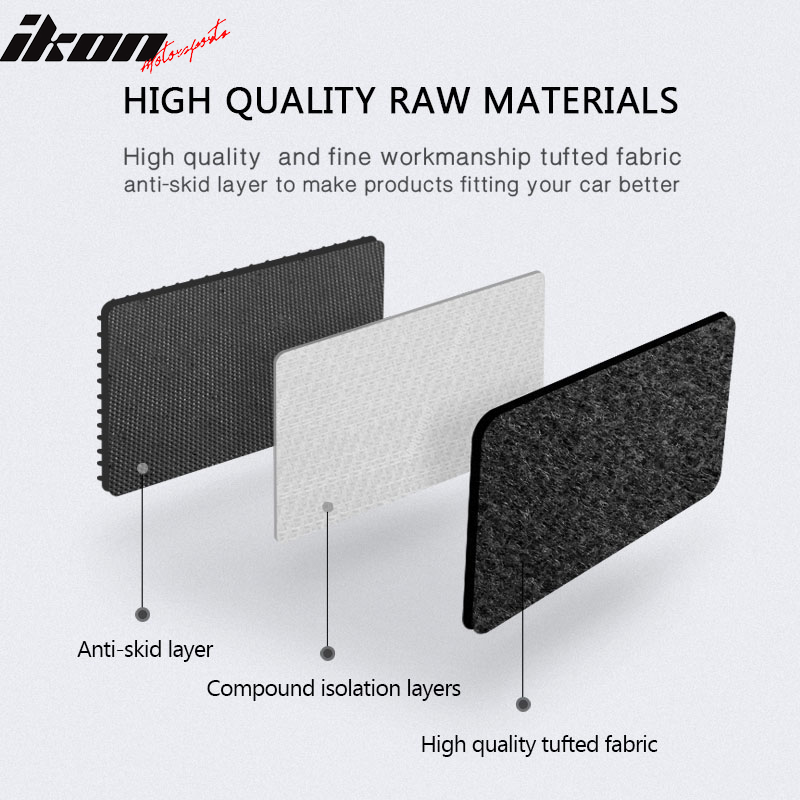 Car Floor Mat for 1992-1995 Honda Civic Black Carpet 4PC Nylon