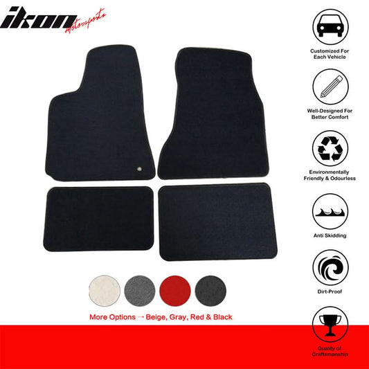 Car Floor Mat for 2005-2010 Chrysler 300 300C Black Carpet 4PC Nylon