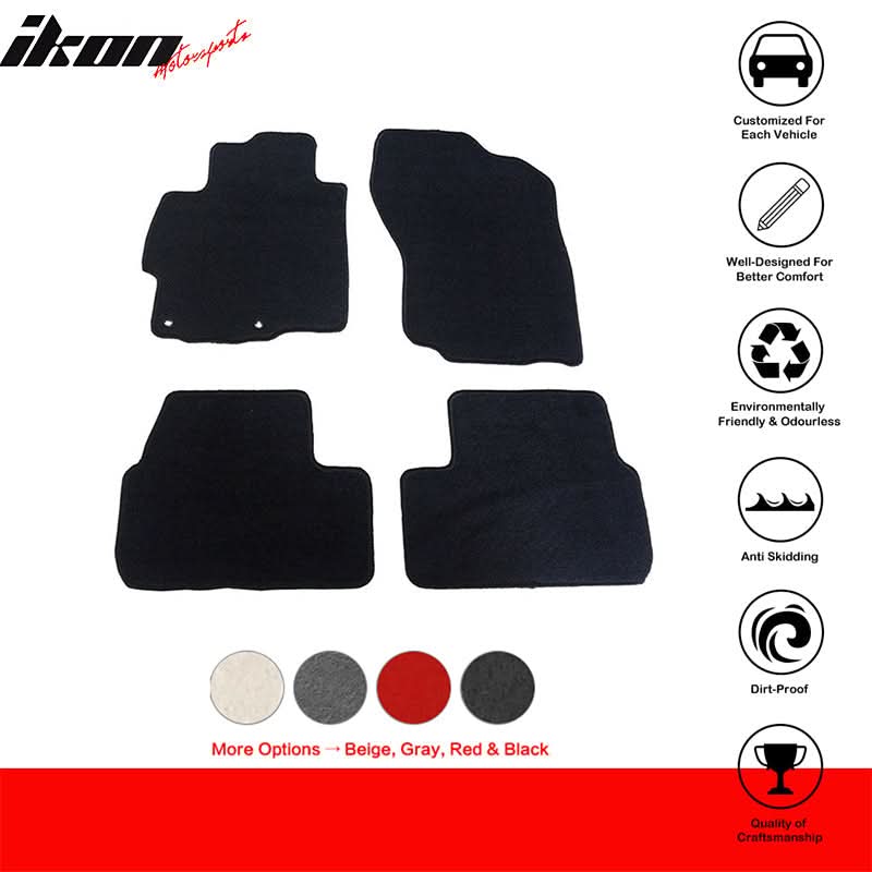 2008-2017 Mitsubishi Lancer Car Floor Mats Carpet 4PC Nylon