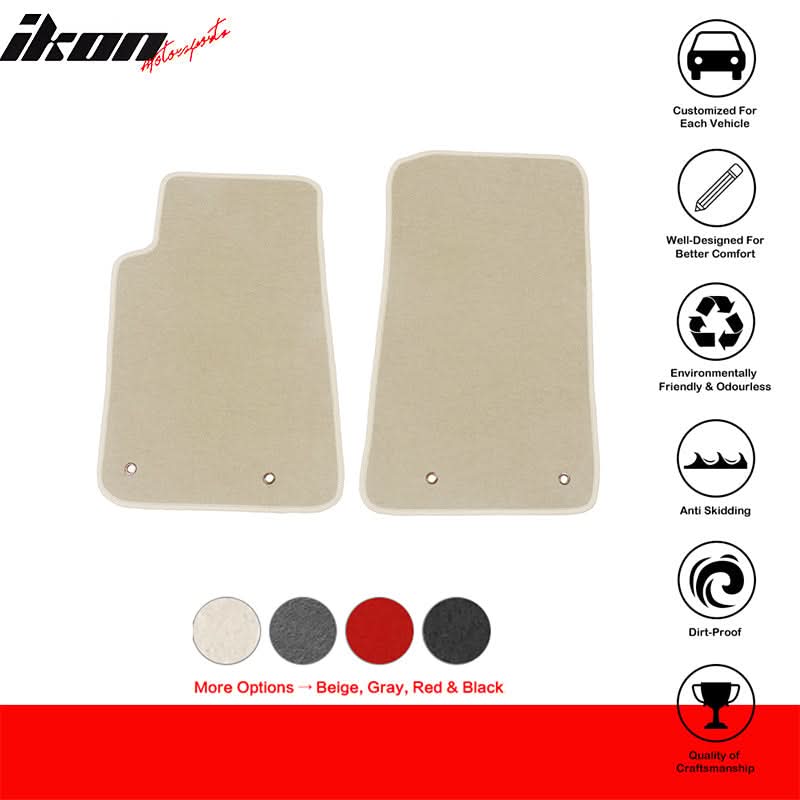 2010-2015 Chevrolet Camaro Car Floor Mats Carpet 2PC Nylon