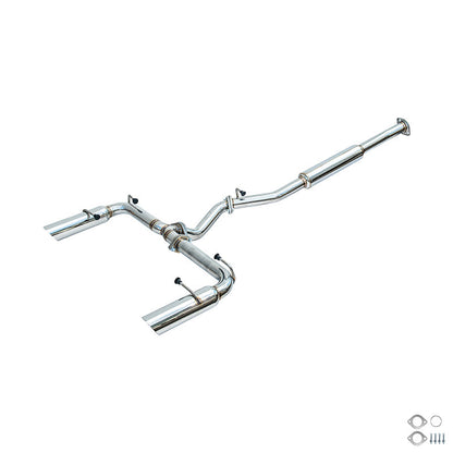 2022-Present Toyota GR86 Subaru BRZ BOSO Style Muffler Delete Cat Back Exhaust