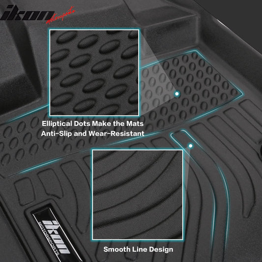 2015-2019 Ford Explorer Bucket Seat 3D Floor Mats Liner Carpets TPE