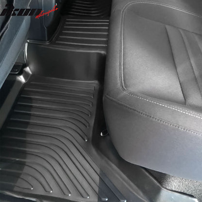 2019-2023 Ford Ranger Super Crew Cab 3D Floor Mat Heavy Duty Liner TPE