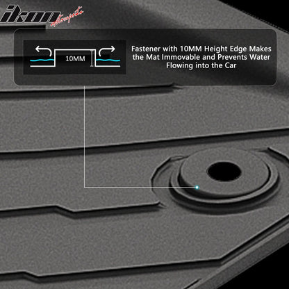 2024-2025 Toyota Tacoma Crew Cab 3D Floor Mats All Weather Carpets TPE