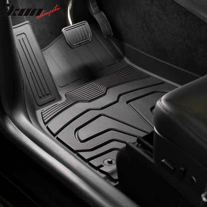 2020-2024 Tesla Model Y Floor Mats 3D TPE All Weather 3PC Set Carpets