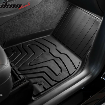 2020-2024 Tesla Model Y Floor Mats 3D TPE All Weather 3PC Set Carpets