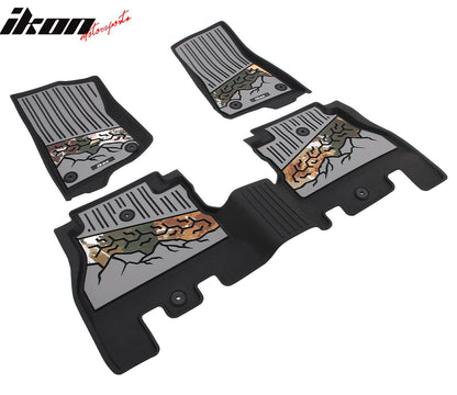 2018-2025 Jeep Wrangler JL Unlimited 4Dr Floor Mats Black Gray TPE