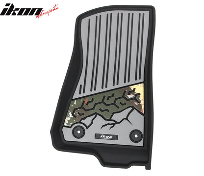 2018-2025 Jeep Wrangler JL Unlimited 4Dr Floor Mats Black Gray TPE