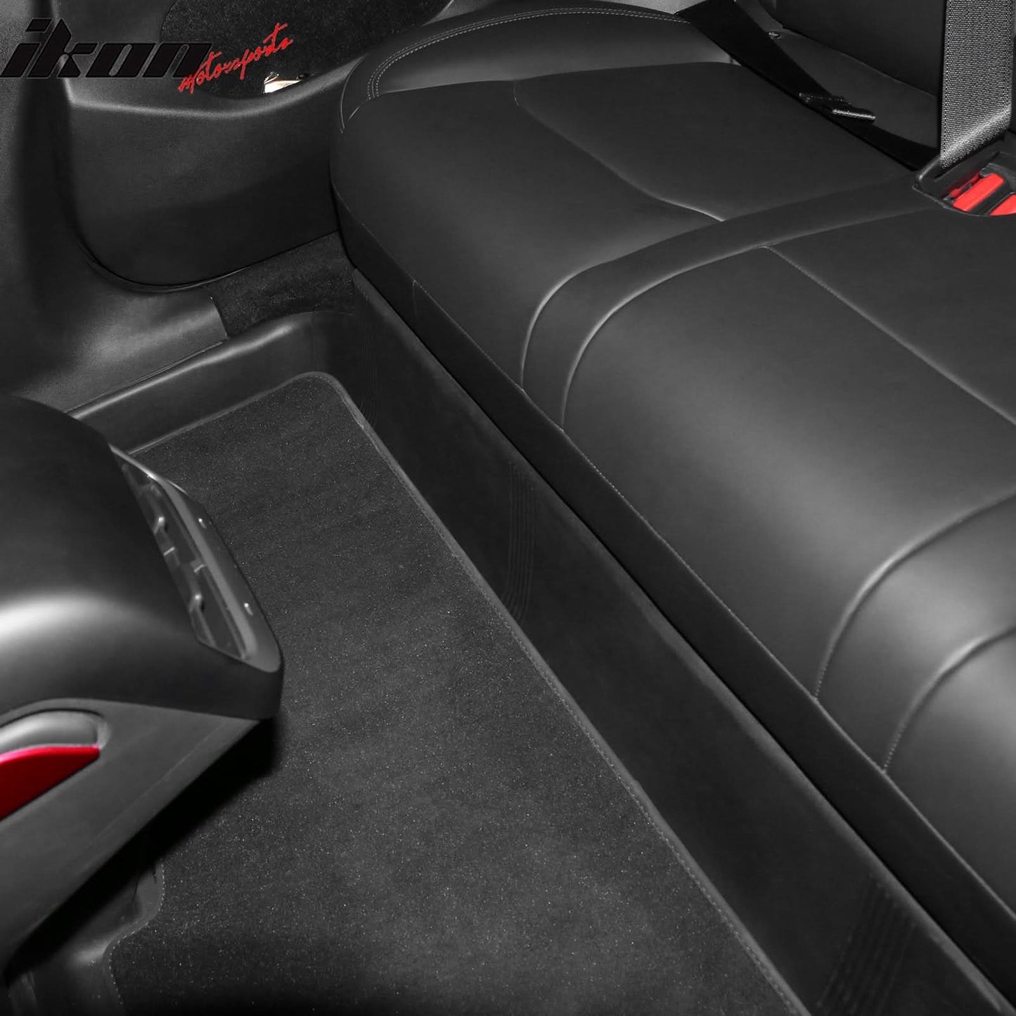 Car Floor Mat for 2020-2024 Tesla Model Y Black Rear Anti-kick TPE