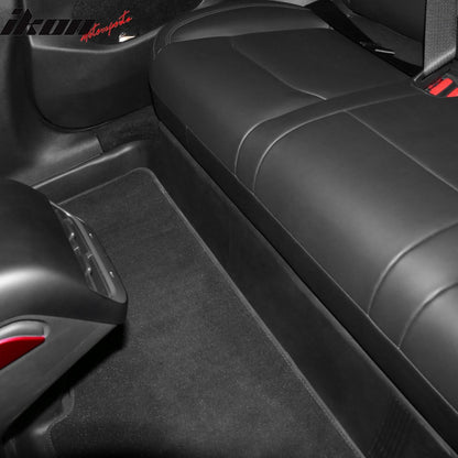 Car Floor Mat for 2020-2024 Tesla Model Y Black Rear Anti-kick TPE