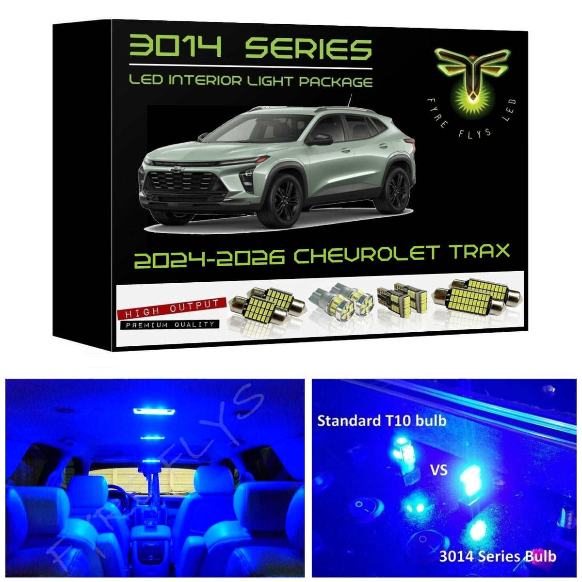 2024-2026 Chevrolet Trax Super Bright 3014 Series LED interior light kit