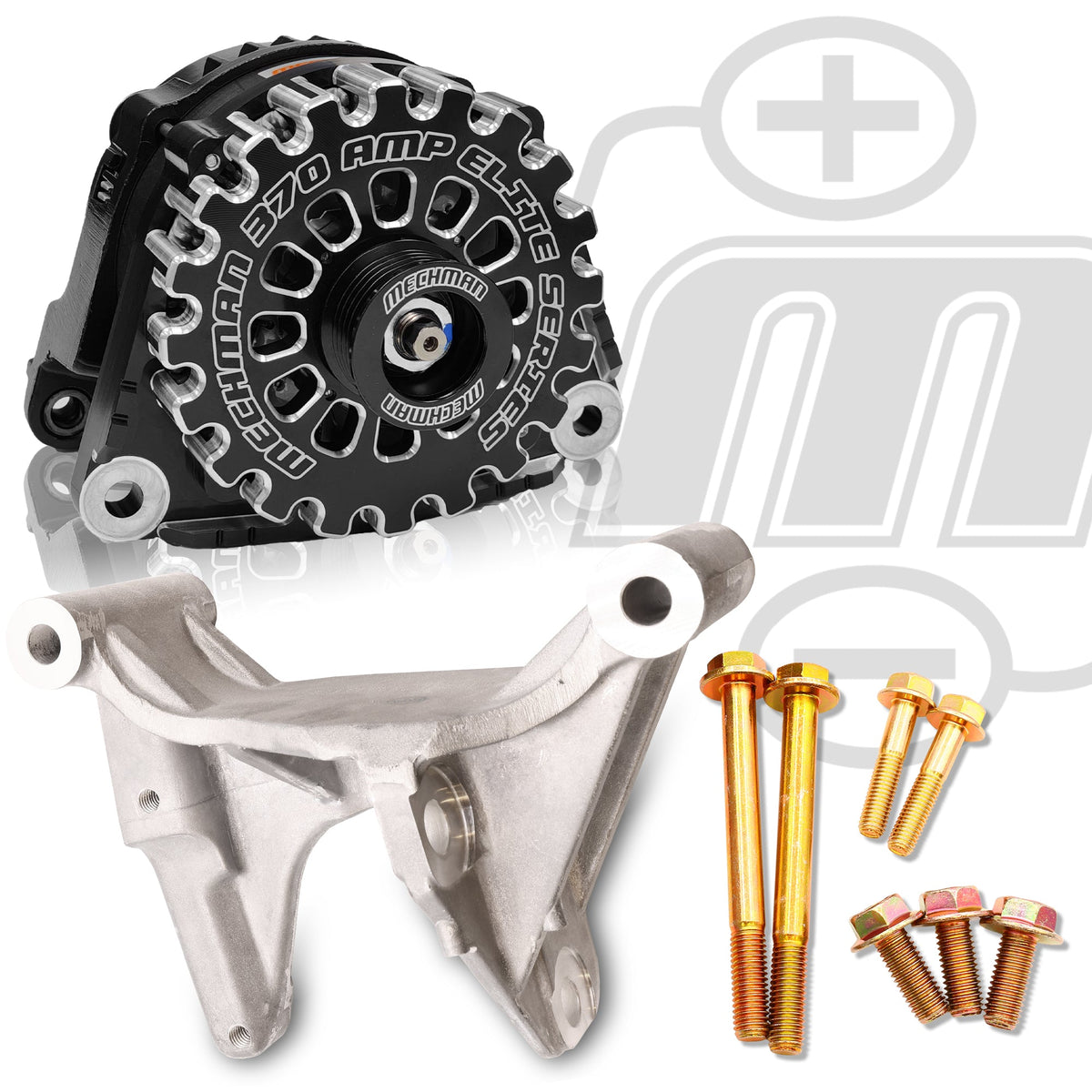 Mechman Dual Alternator Bracket Kit 2013-2018 RAM 6.7L Cummins - Billet 1.1L