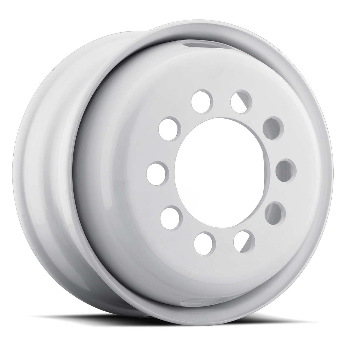Allied Wheel Components 17.5X6.75 10X8.75 (222.25mm) DUAL +6.19" WHITE STUD PILOT