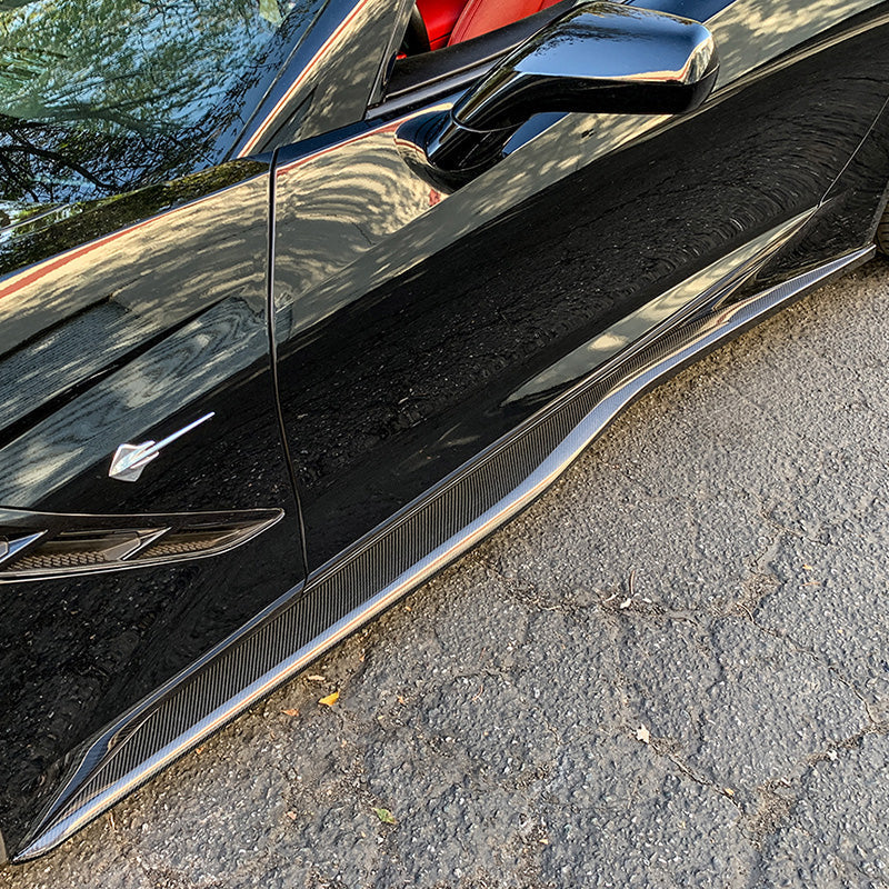 CORVETTE 14-19 Z06 CARBON FIBER SIDE SKIRTS FOR STINGRAY/Z51/GS/Z06