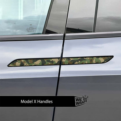 Camo Tesla Door Handle Decals (4pcs)