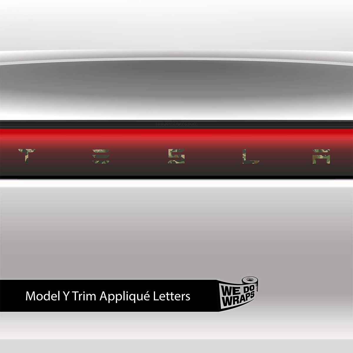 Camo Tesla Emblem Decals (Front + Back) | Model Y