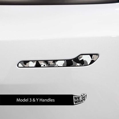 Camo Tesla Door Handle Decals (4pcs)