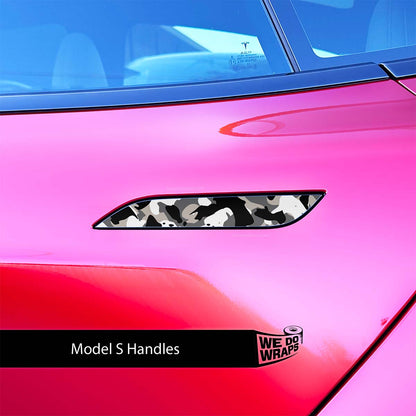 Camo Tesla Door Handle Decals (4pcs)