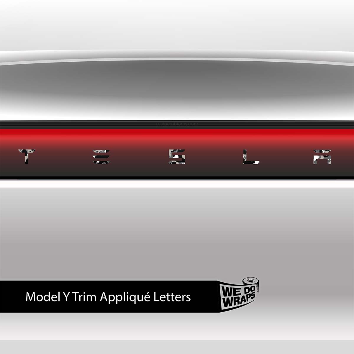 Camo Tesla Emblem Decals (Front + Back) | Model Y
