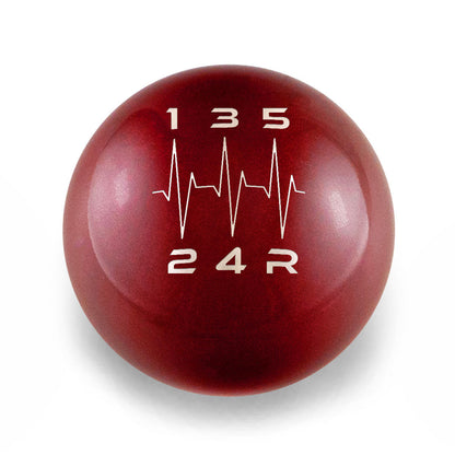 Billetworkz Weighted Shift Knob - 5-Speed Heartbeat Engraving - Honda