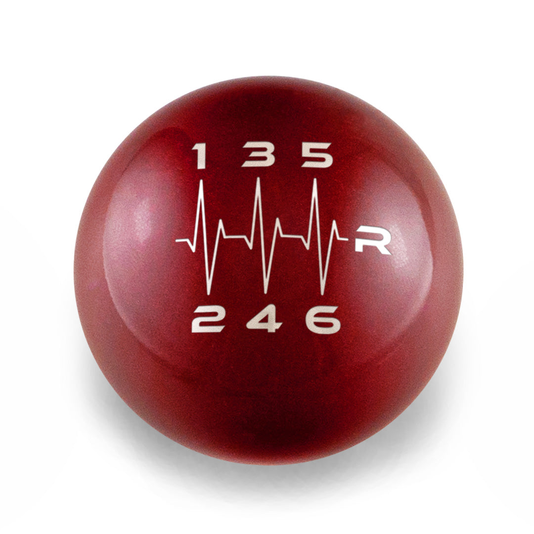 Billetworkz Weighted Shift Knob - 6-Speed Heartbeat Engraving - Honda