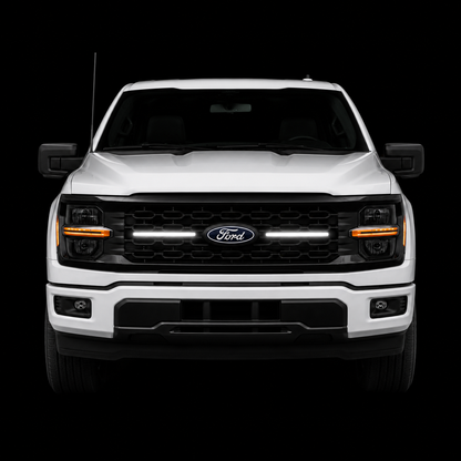 2024 Ford F-150 STX LED Center-Grille Light Bar – White DRL, IP67, Bolt-On