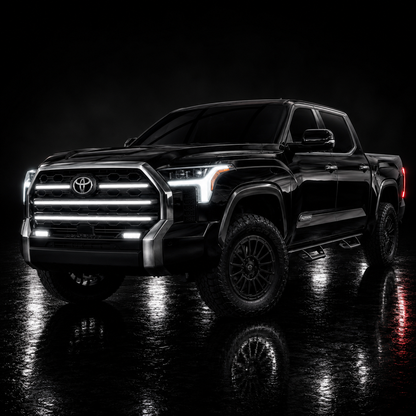 2022-2024 Toyota Tundra LED Grille Light Kit – Platinum & 1794, IP67, White DRL Strip